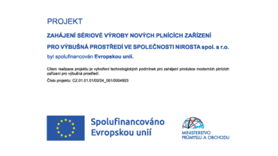 Zah&aacute;jen&iacute; s&eacute;riov&eacute; v&yacute;roby nov&yacute;ch pln&iacute;c&iacute;ch zař&iacute;zen&iacute;